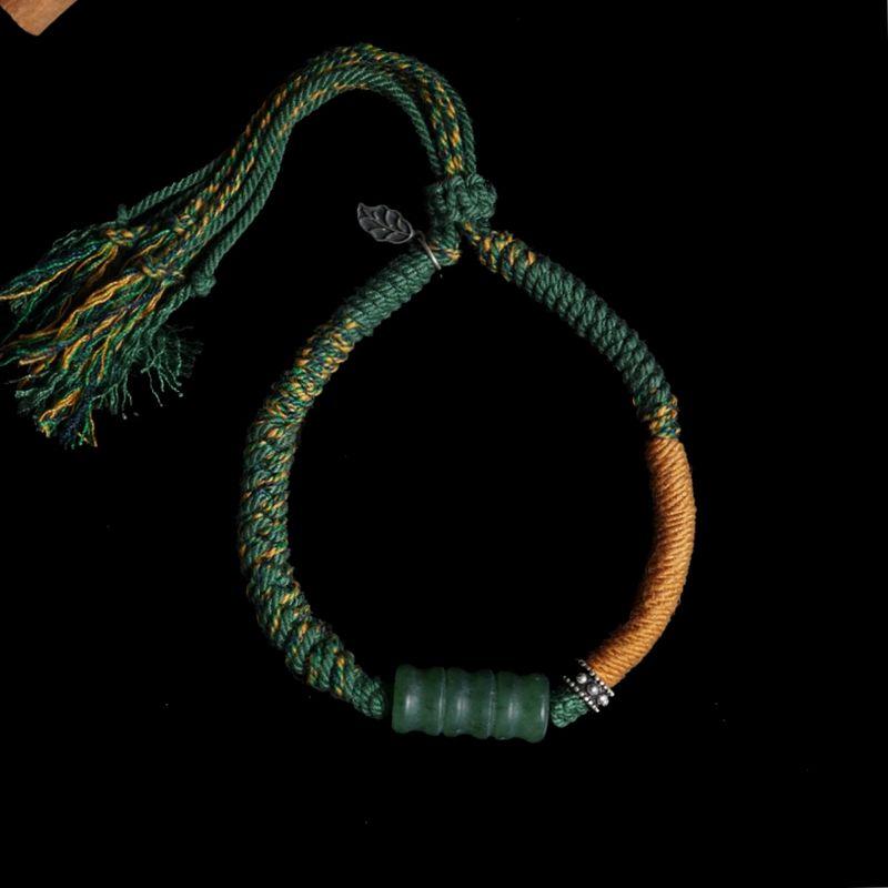 

Серия Гуйлинь | Нефрит Хэтянь Бамбуковый сустав Шаг за шагом, Ручной работы Регулируемый ремень для переноски Необычный оригинальный дизайн Green(Adjustable)