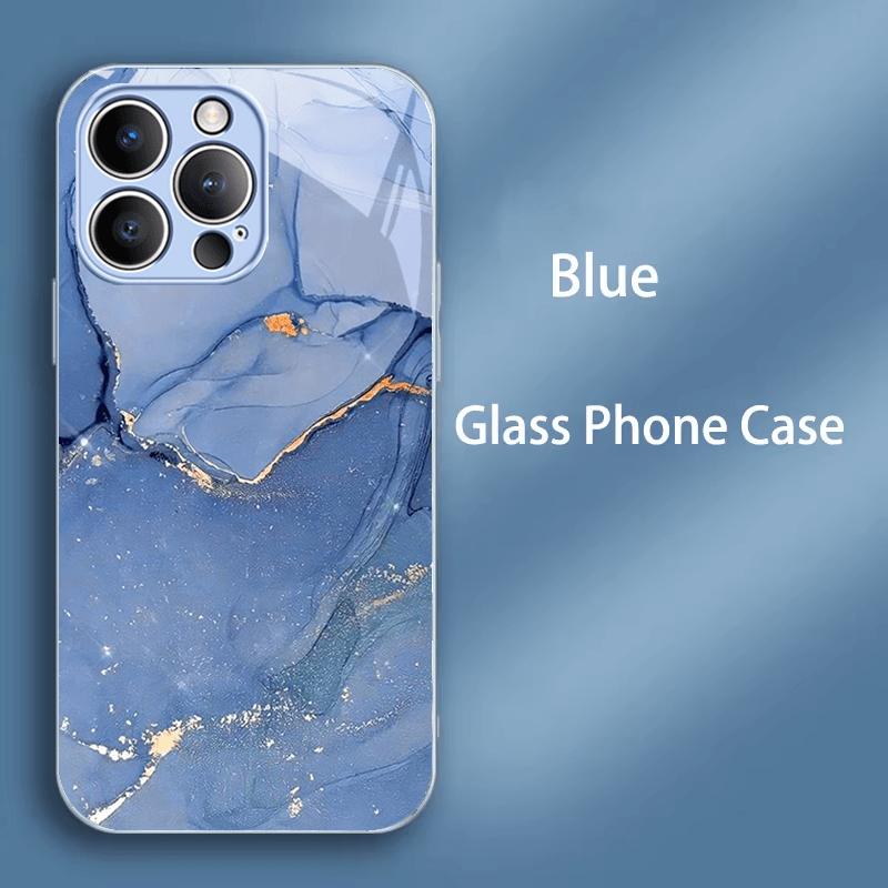 Luxury Tempered Glass For iPhone 16e Case iPhone16 Plus Hard PC Glass Phone Cover For iPhone 14 15 11 Pro Max 12 13 Mini Bumper