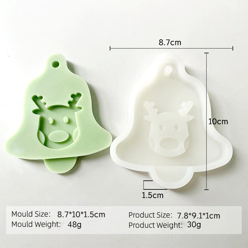 Christmas Ornament Chocolate Mold Snowflake Pendant Mold Elk Tree Decoration Epoxy Resin Santa Claus Gift For Home Decoration