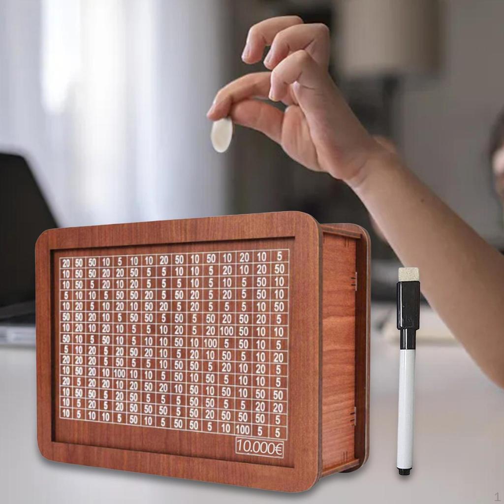 Retro Money Box Saver with Counter Crafts Storage Case Counting Target Piggy Bank for