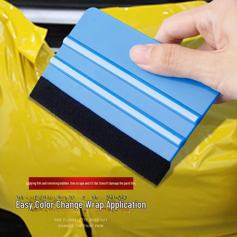 Transparente Autofolie Werkzeug - Unsichtbarer Folienrakel mit Tuch für Farbwechsel