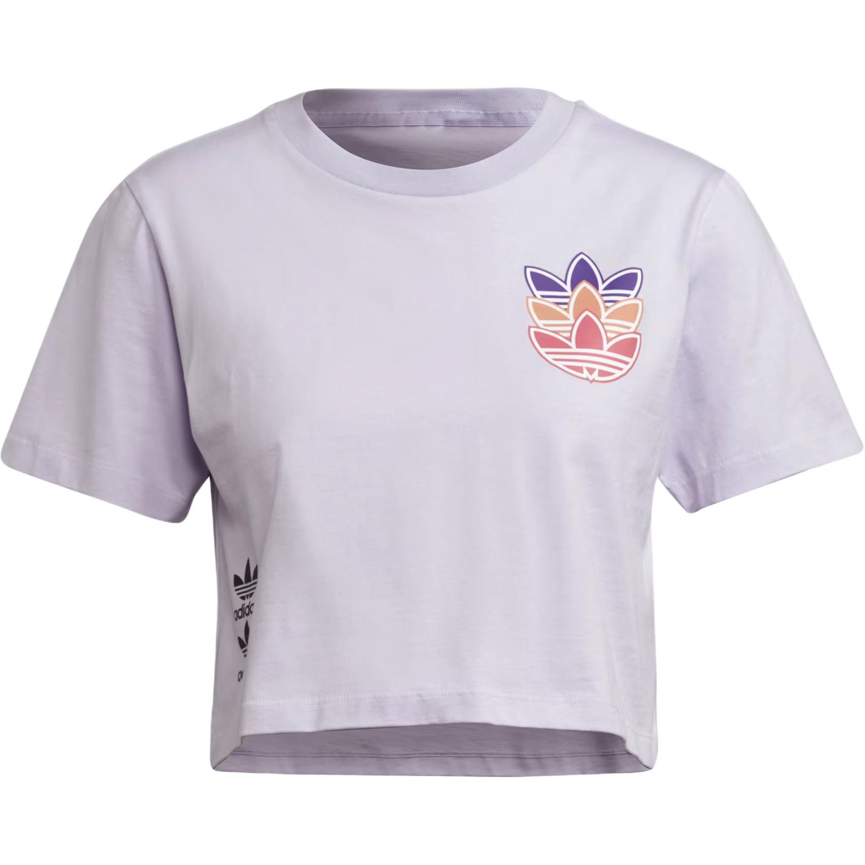 

Adidas Футболка Originals Logo Play Tee женская светло-фиолетовая H22754 2XS