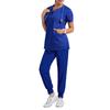 Ladies' Loose And Comfortable V-neck Long Sleeved Stand Up Collar Workwear With Multiple Pockets Suit Set