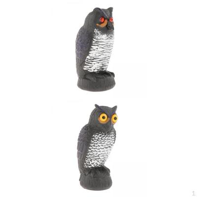 2x Plastik Eulenattrappe Vogelabwehr Schwimmbaddekoration Ornament