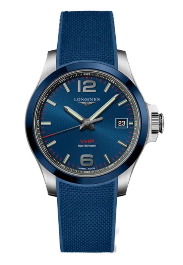 

Watch CONQUEST Quartz 5 ATM Water Resistant Sapphire Glass Blue Dial Stainless Blue [Longines] Men s V.H.P Steel/Ceramic L3.719.4.96.9 [Item] синій