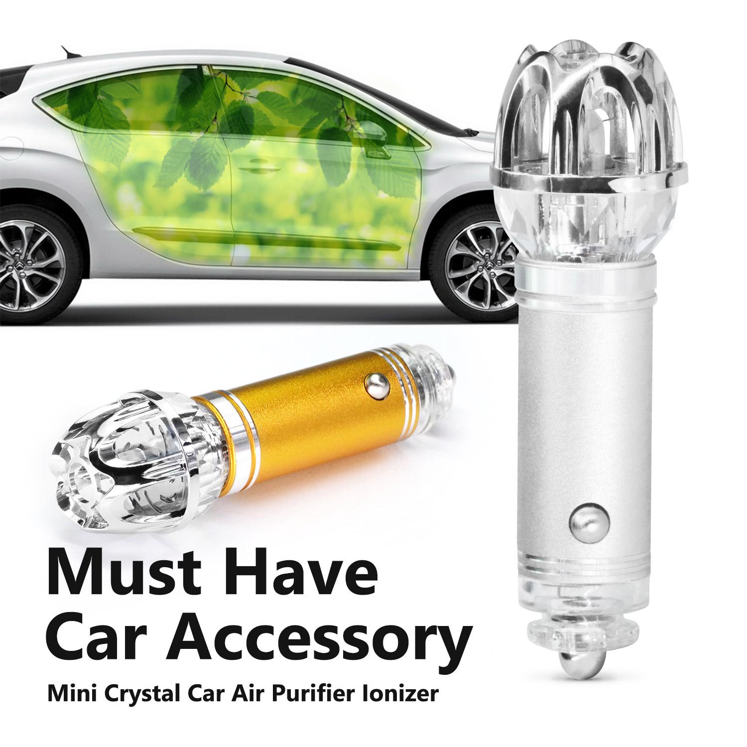 Crystal Car Air Ionizer 12V Plug In Mini Air Purifier | 4.8M Ions Remove Smoke, Dust, Odors, PM2.5 – Stylish Maintenance-Free Auto Accessory oro