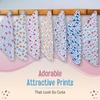 LuvLap Hosiery Cotton Baby Washcloths 7 Pcs Set, Soft Reusable Face Towels For Newborns, Skin Friendly Absorbent 22x22cm