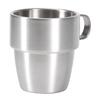 280ml Langlebiger doppelwandiger Edelstahl Bar Bierkrug mit Griff Weithalsbecher