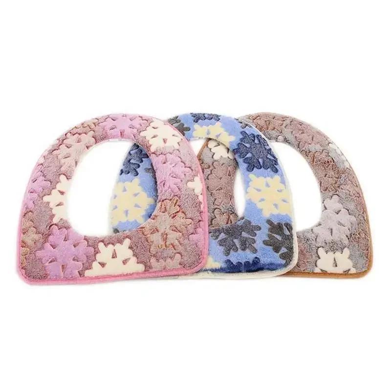 1 Piece Bathroom Heater Washable Cloth Toilet Seat Cover Toilet Seat Warming Pad Toilet Seat Set