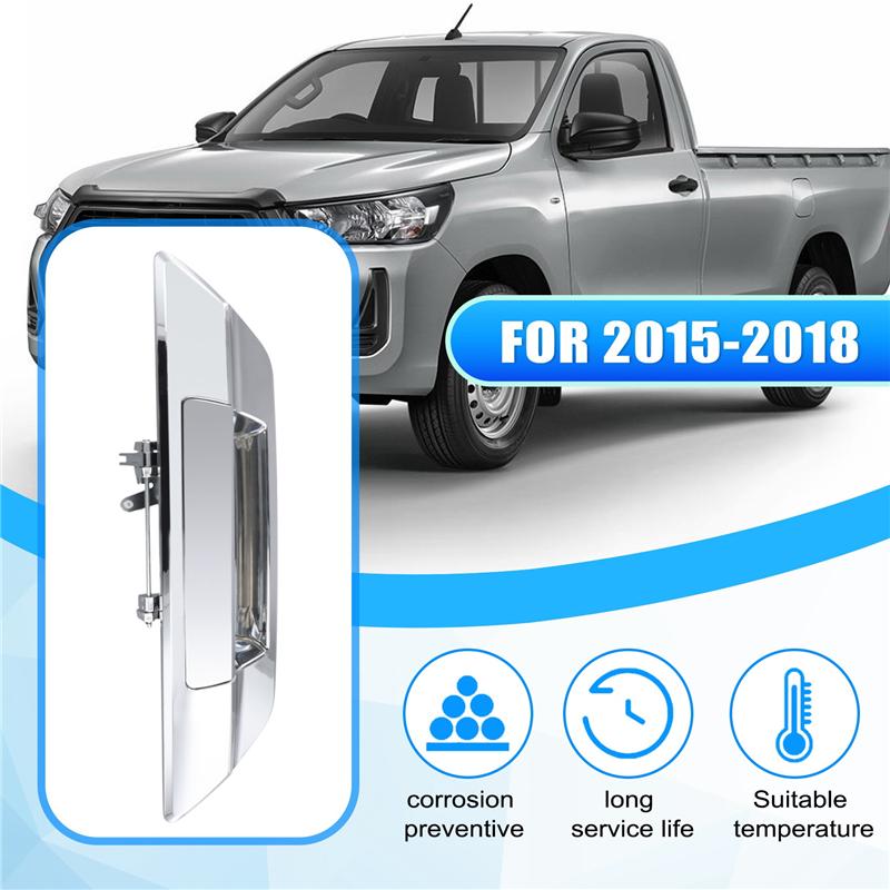 A58X-Tailgate Door Handle Whitout Hole 69090-0K090 For Toyota Hilux Revo 2015-2018 серебряный