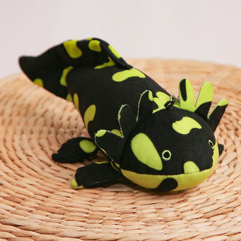 Hexagonal Dinosaur Plush Keychain - Cute Salamander Pendant Doll for Girls