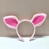 Halloween Cute Pink Pig Costume Headband Set - Cartoon Animal Plush Piggy Face