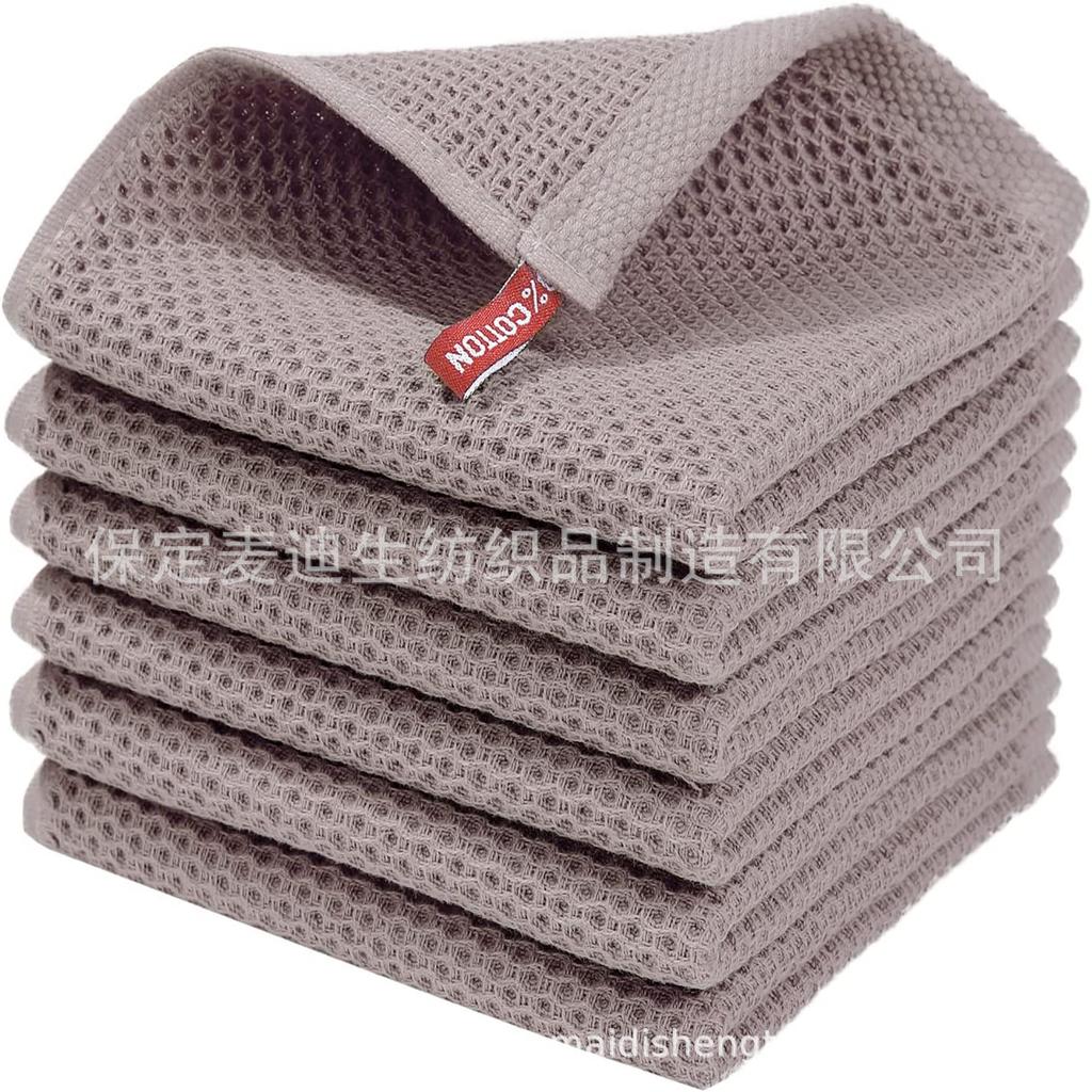 Pure cotton waffle honeycomb towel is soft and absorbent. Various sizes can be combined, packaged and barcoded.