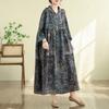 DIMANAF New 2026 Women Plus Size Summer Maxi Long Dress Cotton Hooded Loose Oversize Casual Lady Vintage Print Beach Sundress