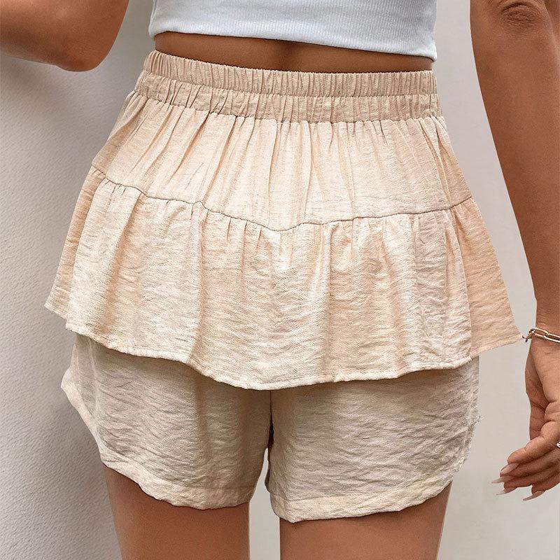 Summer Casual Ruffled Shorts Women's Shorts Wide-leg Shorts