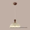 French Cream Retro Eggshell Pendant Light for Bedroom & Dining Room