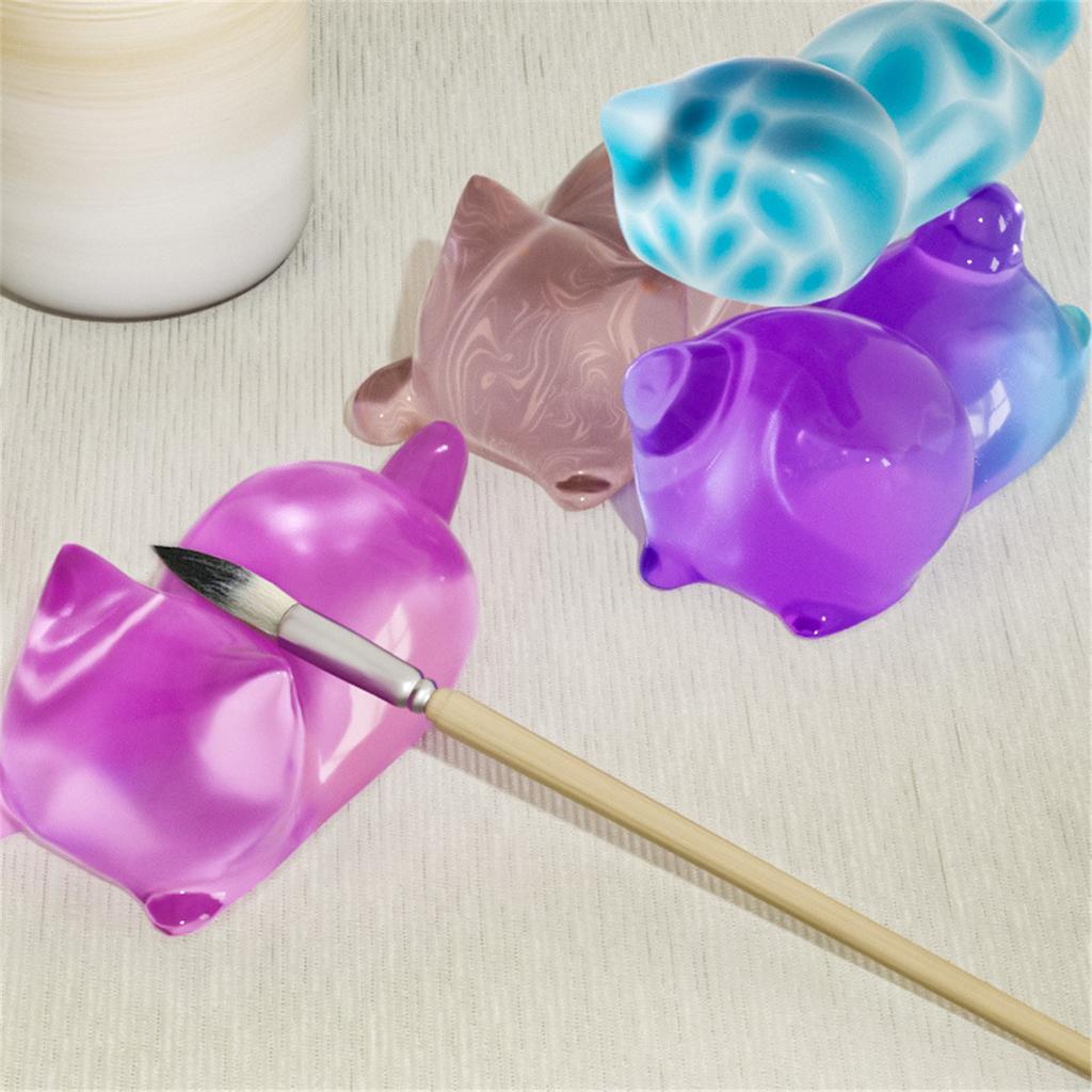 Animal Fondant Molds 3D Shaped Silicone Moulds Cute Pen Holder Decorating Molds Candy Soap Candle Epoxy Clay Molds