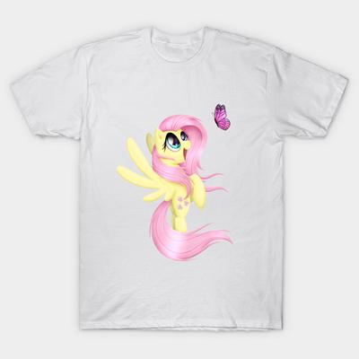 T Shirt Women Fluttershy Harajuku Print Kawaii Tshirt Summer Short Sleeve Female T-Shirt Top Tee