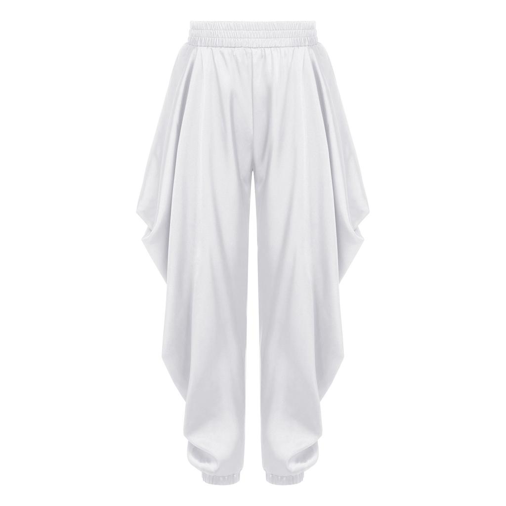 Chlapecké saténové kostýmy na halloweenskou cosplay tématickou párty Dhoti kalhoty Elastický pas Volné pytlovité kalhoty