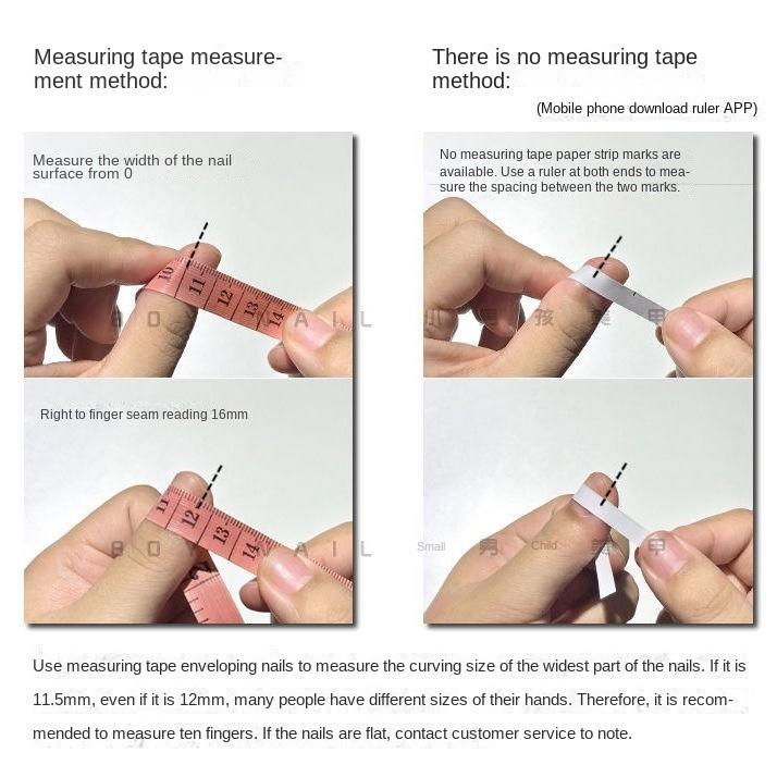 Metallic Style Handmade Wearable Nails Black Pink Hottie Fake Nails Super Cool Short Press-on Nails