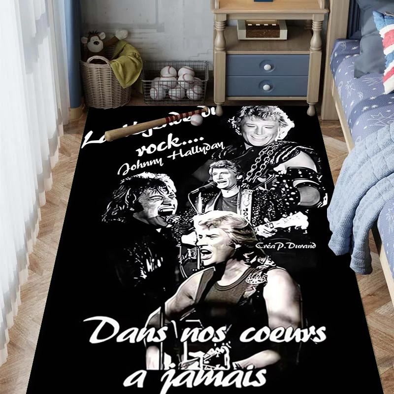 Rock Legend Johnny Halliday carpet Suitable for all seasons Home Decor Doormat Office chair cushion Protective pad