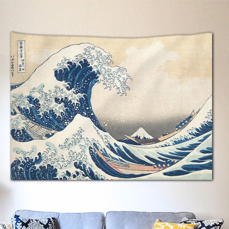 waves tapestry 75x100 чёрный