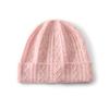Pure Wool Autumn and Winter New Twisted Flower Knitted Warm Fashion Bag Head Ear Protection Knitted Hat Men's and Women's Wool Hats