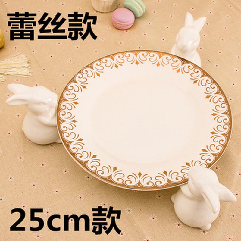 White Ceramic Rabbit Tray Creative Candy Tray Wedding Birthday Cake Tray Stand Dessert Table Tea Dessert Stand Display Plate