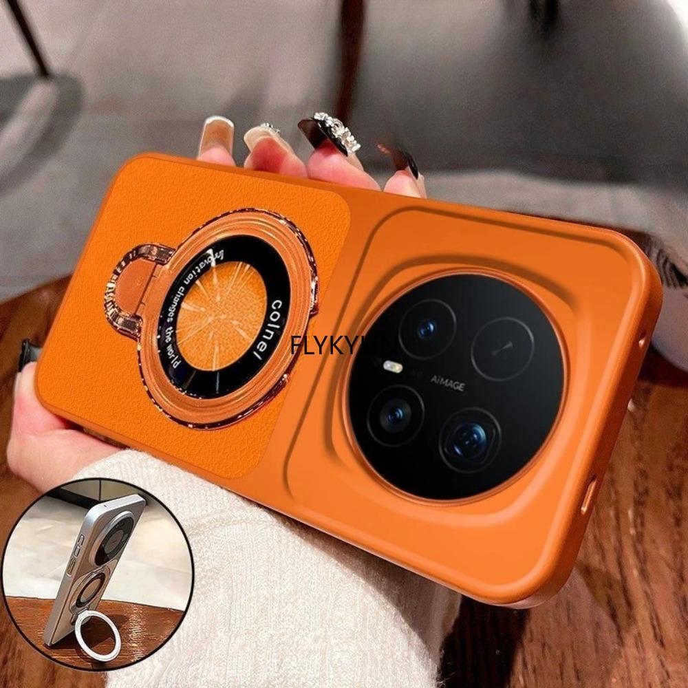 Magnetic Stand Bracket Phone Case For Honor X9D X9C X6A X6B X6C X7D X8A X8B X8D X5B X5C Candy PU Lambskin Leather Frosted Cover
