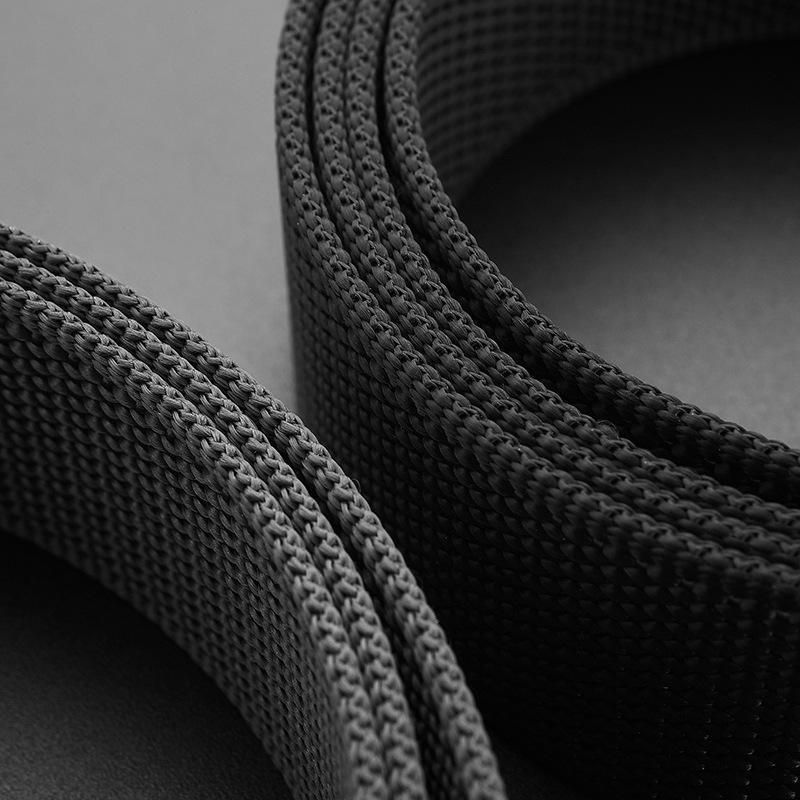 Automatic Buckle Tactical Belts Men's Woven Nylon Military Belt Durable Black Outdoor Army Hunting Golf Waist Belt