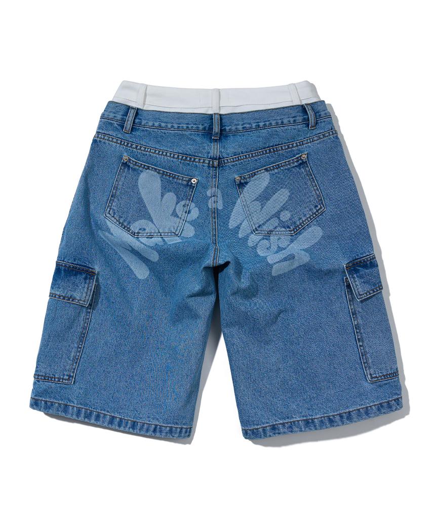 YOUHEE Layered Bermuda Pants_Blue