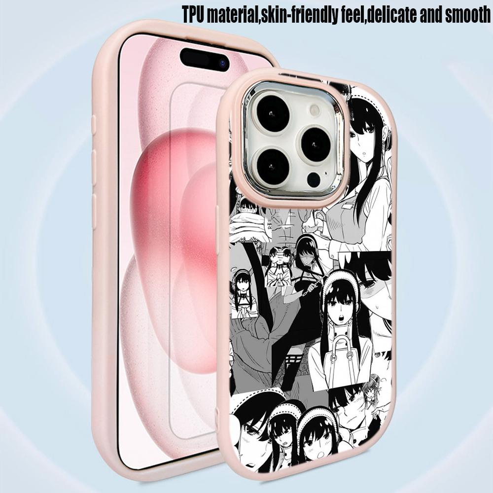Ae98 SPY×FAMILY Anime Art Phone Cases for Samsung A13 A32 A53 A04e A54 S24 FE S23 Ultra Infinix Hot 40i Huawei P30 Metal Camera Protective Back Cover