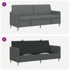 Storage Sofa in Dark Grey 192 x 78 x 87 cm Polyester