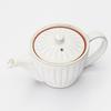 Mino ware teapot capacity approximately 340ml chrysanthemum shape white porcelain made Japan 500-21
