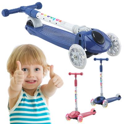 Kids Push Scooter Kick Scooter Light-Up Wheels Adjustable Height Kids Scooter Lean To Steer 3 Wheel Scooter for Kids Ages 3-10