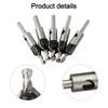 For Plastic Boards 5-Piece Drill Set Adjustable Depth Stop DIY Projects Compact Design Easy To Carry MDF And Plywood