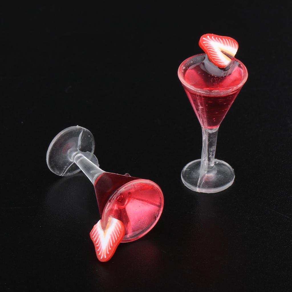 1/12 Dollhouse Glasses Cocktail For Dolls House Decoration Collection