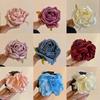 Internet Celebrities with the Same Fabric Flower Hairpin Holiday Wind Sweet Back Head Grab Clip Fashion Niche High-end Hair Accessories Women