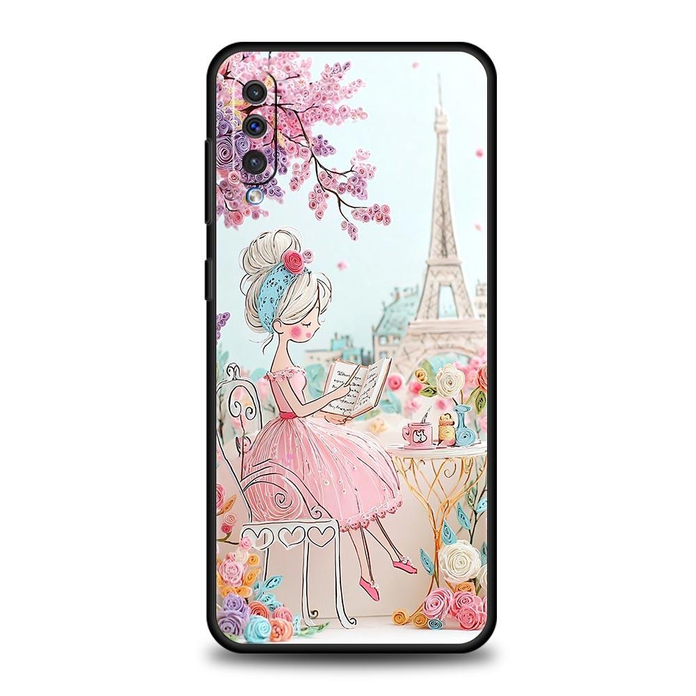 Cartoon Girl Phone Case for Samsung Galaxy A56 A36 A26 A16 A34 A24 A42 A22 A20 A12 A40 A30 A10 5G Soft TPU Cover Shell Funda Bag