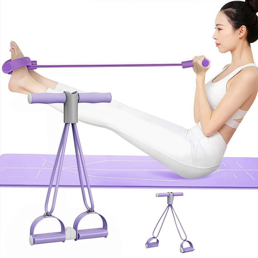 Multi-Function Resistance Bands with Handles Tummy Trainer New Tension Rope  Home Gym