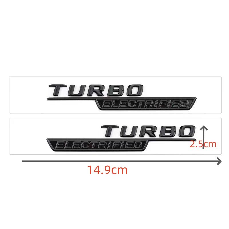 

3D New Turbo_electrified Turbo-ELECTRIFIED Underline ABS Emblem for Mercedes Benz Amg C43 2022 Car Fender Nameplate Logo Sticker