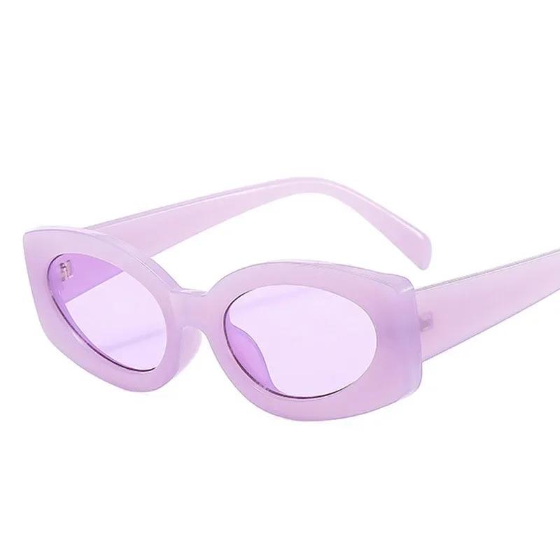 New Fashion Sunglasses Women Candy Color Oval Shape UV400 Protection Sun Glasses Woman Anti-glare Female Sunglass