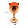 Hammered Flute Design Copper Wine Goblet Glass Tumbler, Barware, 250 Ml