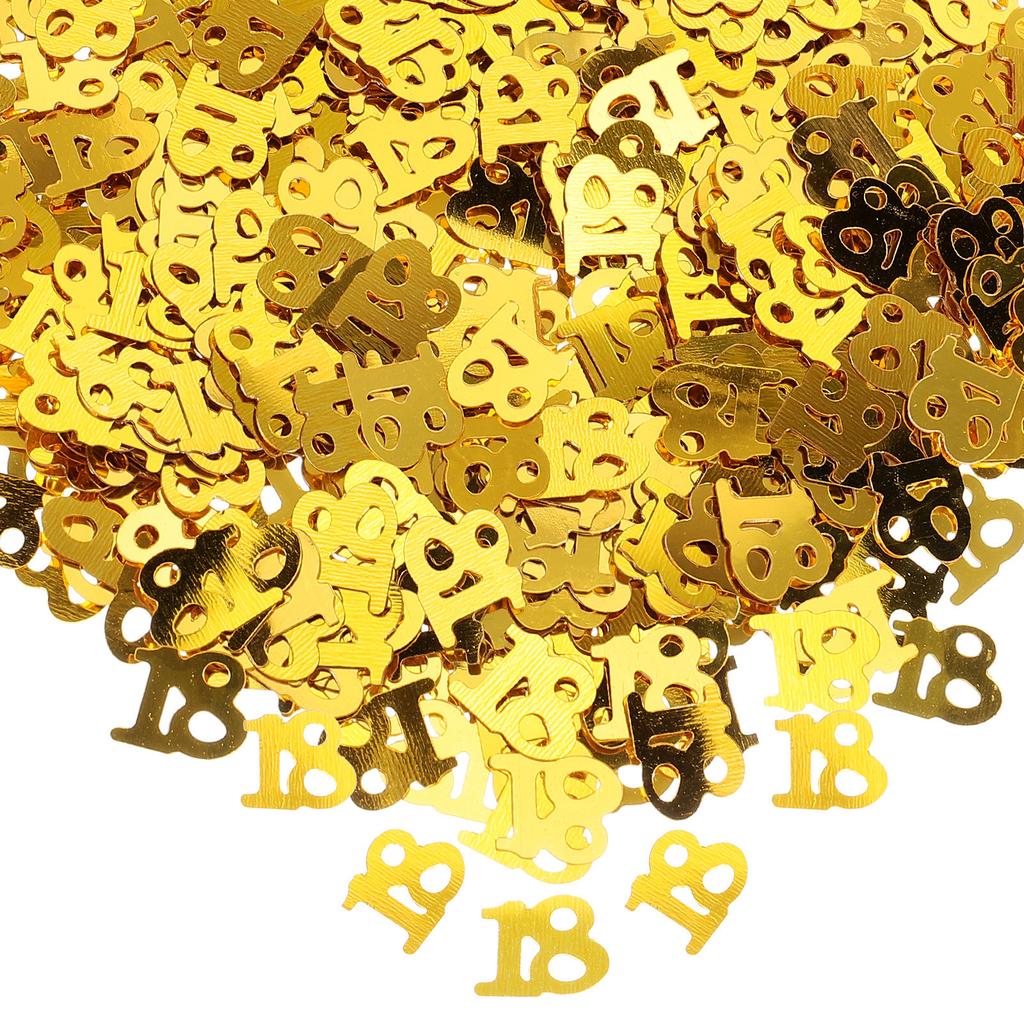 600Pcs Plastic Number Confetti Birthday Table Decor Shiny Smooth Festival Party Wedding Celebration DIY Craft Invitations Cards