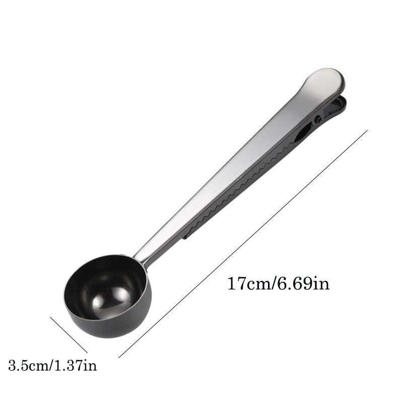 Stainless Steel Measuring Spoons Set Multi-purpose for Coffee Flour Sugar with Sealing Clip Food  Measuring Scoop Kitchen Gadget