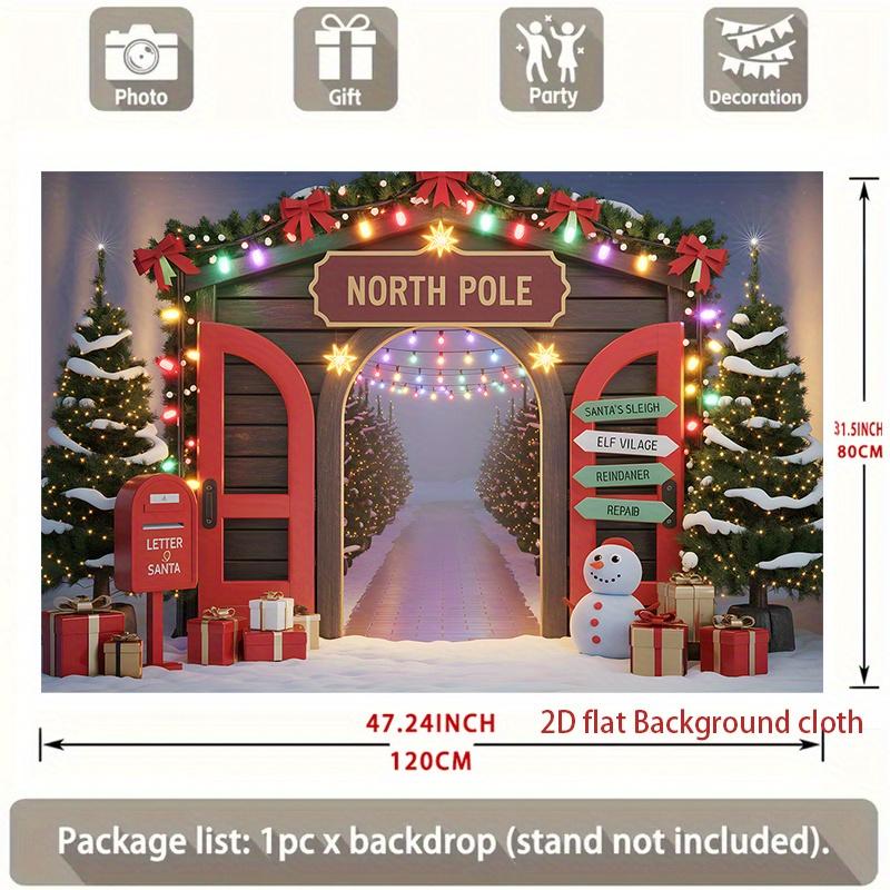 1Pcs Merry Christmas Polyester Decoration Background Winter Backdrop Decorations For Photo Studio Photo Booth Christams Party