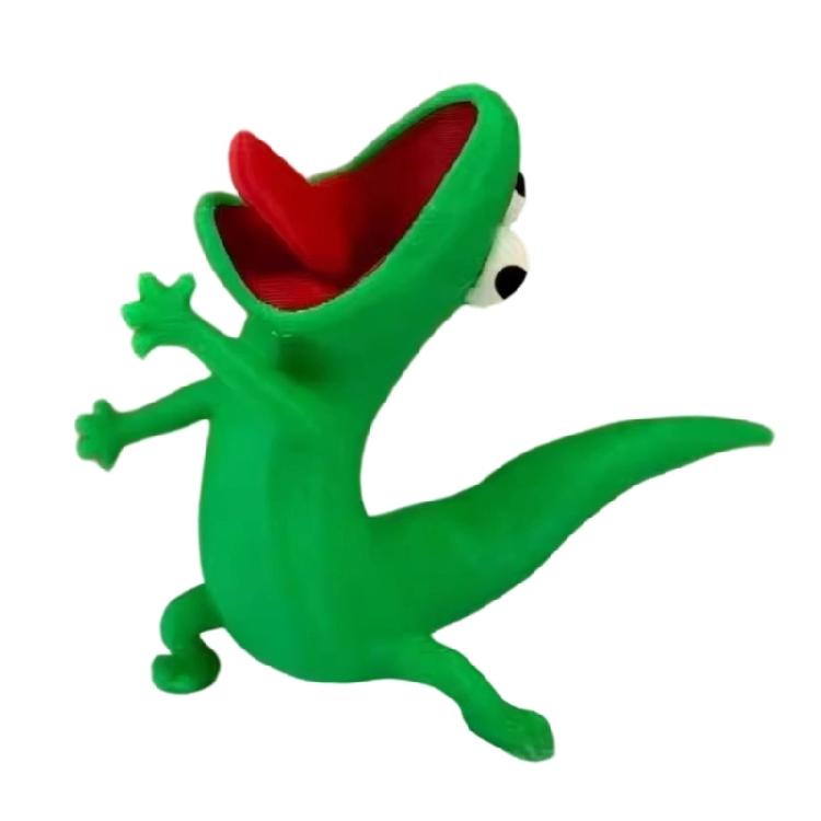 Handcrafted 3D Printed Green Lizards Ornament Funny Reptile Miniature Figurine Gift For Movie Lover And Collectors