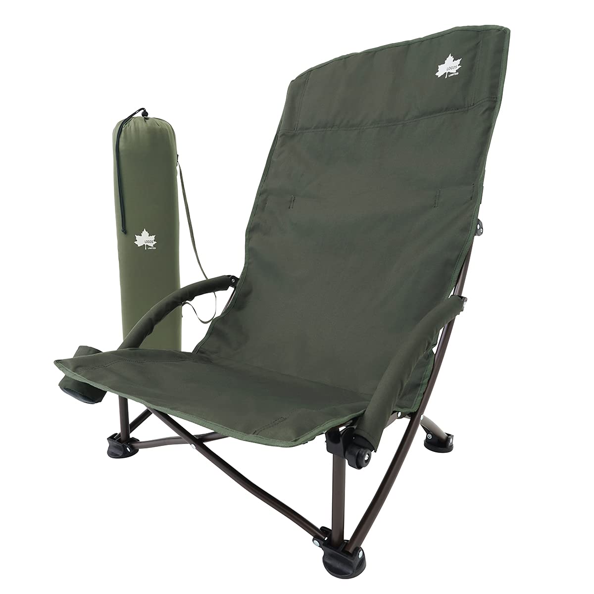 

LOGOS Tradcanvas Portable Chair 73173166 Khaki Width 60 x Depth 74 x Height 91 cm Height 20 Cross-legged (2022 LIMITED) (approx.) (Seat cm)