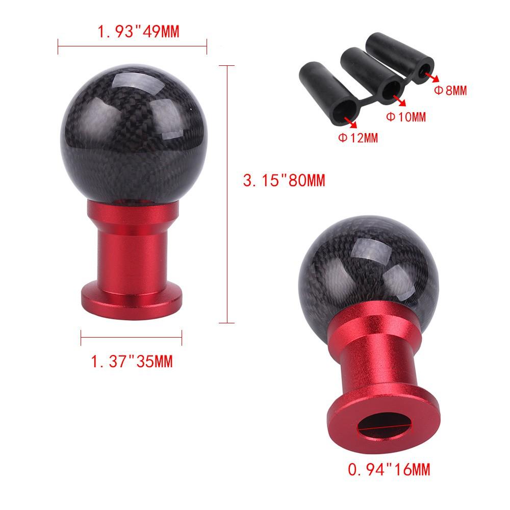 Runde Ball Form Kohlefaser Universal Manuelle Auto Schaltknauf Kugel Schalthebel Runde Ball Form Kohlefaser Universal Manuelle Auto Schaltknauf Kugel Schalthebel