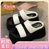 Fashion Platform Slippers Women's Sandals Summer Wear Fashion 2025Style Increase Sandals Casual Everything Muffin Flip-flops Beach Shoes